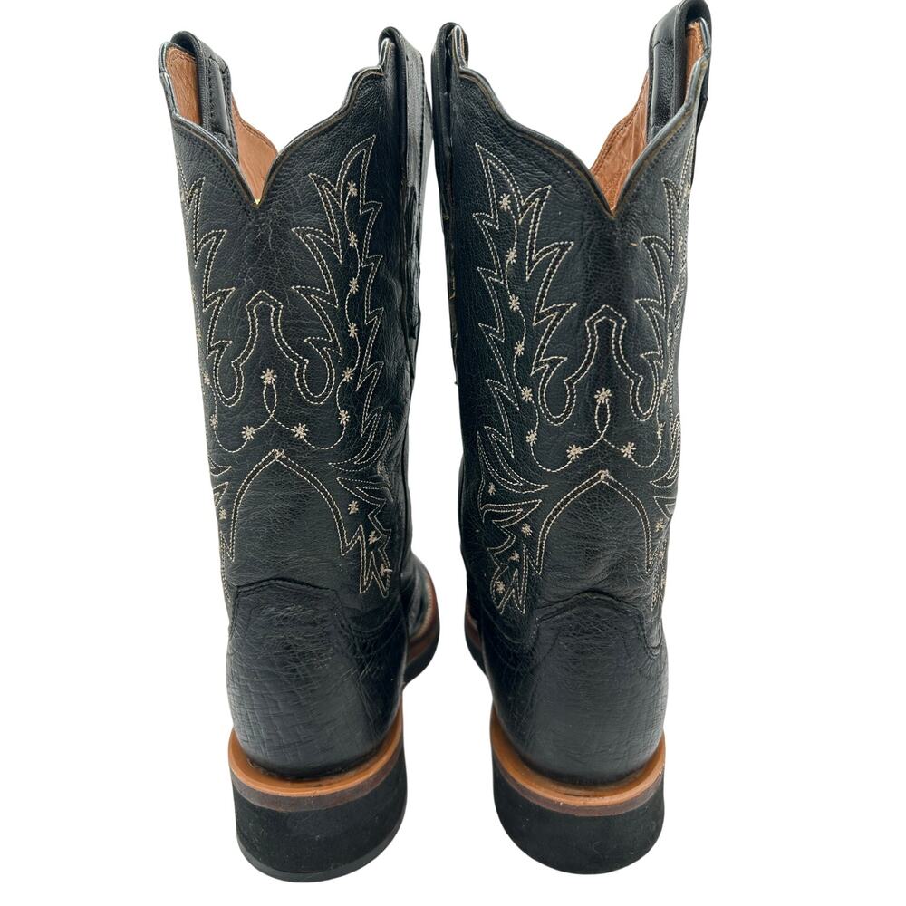 Lucchese 2000 7 Full Quill Ostrich Black Women’sWestern Cowgirl Boots - Picture 10 of 11